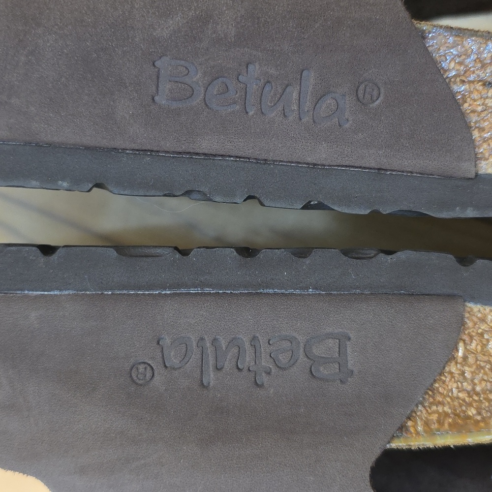 Birkenstock Betula Brown Milano Sandals Size EU 38(7-7.5) Antique Bronze Buckles - Picture 4 of 16
